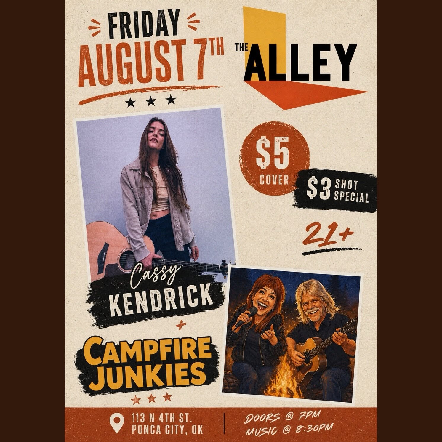 Live Music at The Alley with Cassy Kendrick & The Campfire Junkies