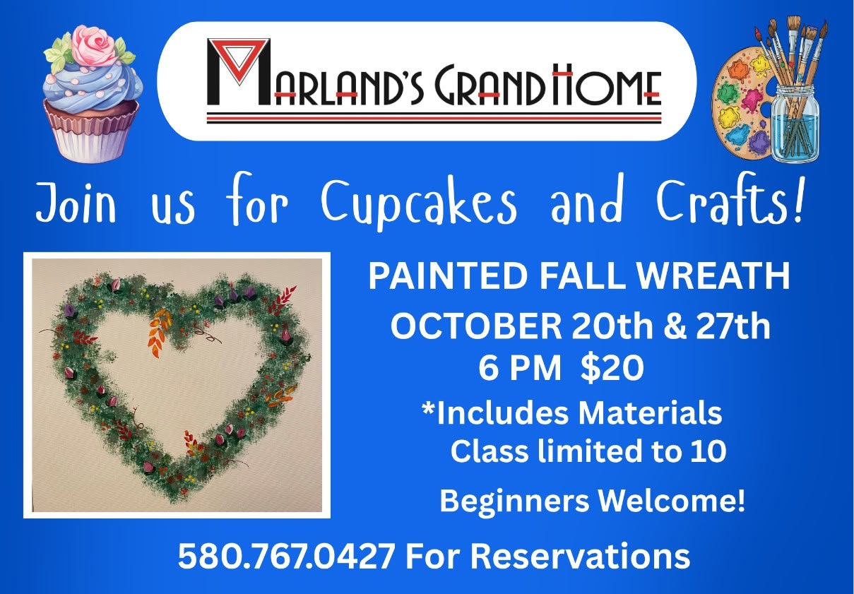 Cupcakes & Crafts at Marland's Grand Home